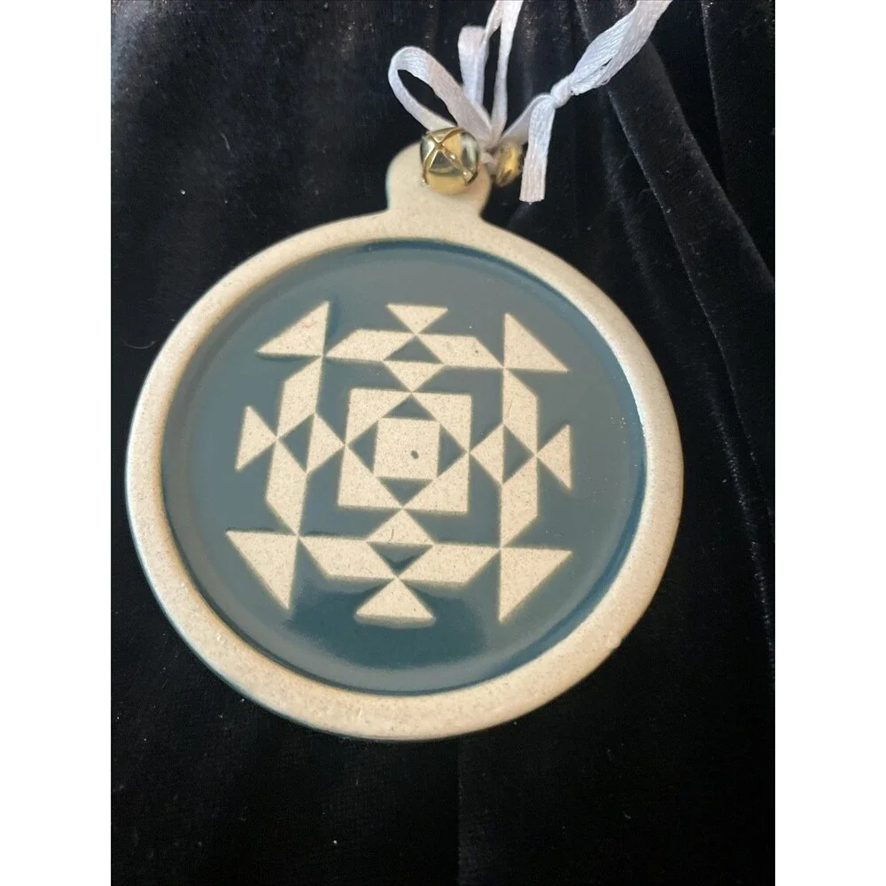 Set of 2 Ceramic Ornaments Missouri Star Quilt Co Christmas Ornaments